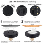 HAMVIDNE LED Spotlight, Battery Powered Picture Lights, Uplighting Indoor, Puck Lights with Remote, Stick Spot Light for Wall Art Display Dartboard Painting Artwork Accent Closet-4Pack