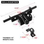 HILLMASTER Heavy Duty Slide Bolt Gate Latch with Padlock Hole, Sliding Bolt Gate Lock Door Latches Hardware for Wooden Fences Barn Doors, 2 Pack