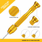 Mudder 57pcs Micro Drill Bits & Pin Vise Set, 46 Pcs Hand Twist Drills and 10 Pcs Pcb Mini Cutting Bits for Resin, Beads, Polymer Clay, Craft, DIY Jewelry, Model Making Projects(Gold)