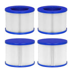 vkolim Hot Tub Replacement Filter Cartridges - Compatible with All RELXTIME, ALEKO, Wejoy, Aquaspa Hot Tub More - Screw-in Spa Filters for Inflatable Hot Tubs & Massage Pools (4 Pack)
