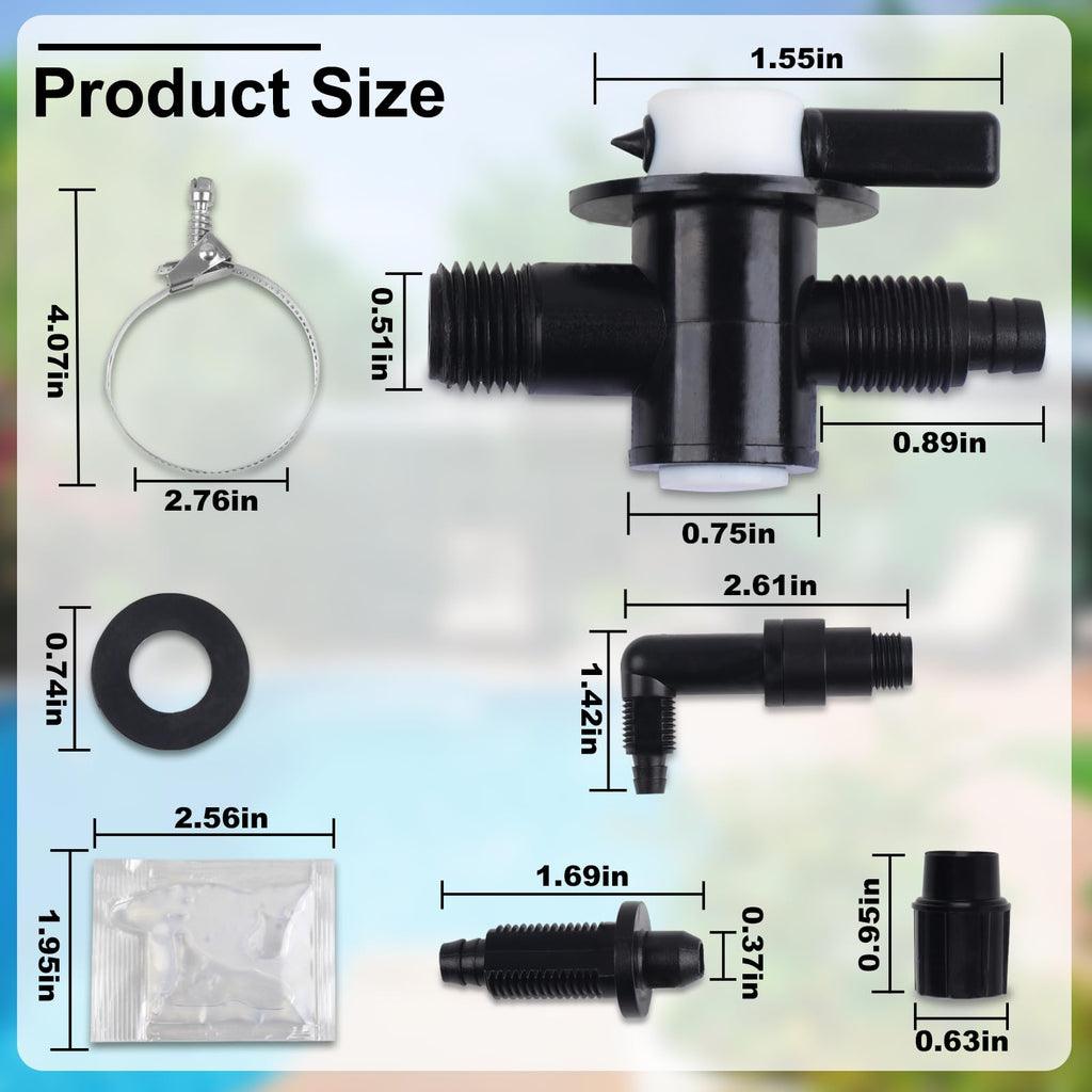TERGTIRY R172064 Control Valve Kit Compatible with Rainbow Off Line Chlorinator Models 300, 302, 300-19 and 300-29