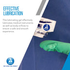 Dynarex DynaLube Lubricating Jelly, Water Soluble and Sterile Lubricant Jelly, Used for Body Orifices, Hinged Instruments and Medical Devices, 1 Box of 144 DynaLube Packets, 2.7g