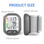 BENECEN Blood Pressure Monitor Adjustable Wrist Cuff for Home Use Automatic BP Machine Large Digital LCD Display 199 Memory Batteries Included with Carrying Case, Grey