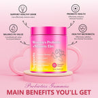 Josmon Her Juicy Premium Feminine Probiotics Gummies for Women, Pineapple Flavor Feminine Gummies with Slippery Elm Support pH Balance, Improve Immune, Vegan, Gluten Free, Crimson, 1 Pack
