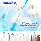 Holikme Bottle Brush Tube Cleaning Lab Set with Long Handle,White