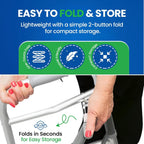 Bariatric Heavy-Duty Folding Walker with Wheels for Seniors, Adults, Extra Wide Front Wheel Walker (2 5-Inch Wheels), and Free 2 Pairs of Rear Glides Heavy Duty Sizes. Sized for Adults up to 450 lbs