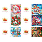 ACSAUMMY Diamond Art Painting Christmas Cards, 12 Pack DIY 5D Diamond Greeting Cards Kits for Adults Diamond Xmas Greeting Cards with Envelopes Gem Christmas Gift for Families, Friends, Partners