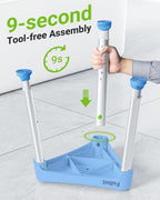 Space-Saving Triangular Shower Chair for Elderly and Disabled, FSA/HSA Eligible 400 lbs Adjustable Shower Stool Seat with Stable-Bracing, Non-Slip Bathtub Chair, Tool-Free Assembly