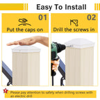 Goovilla 4x4 Post Caps White(Actual 3.5" x 3.5"), 8 Pack Fence Post Caps with 16 Screws and Easy Installation, Sturdy Waterproof Plastic Deck Post Caps with Frosted Finishing Touch, Protect Wood Post