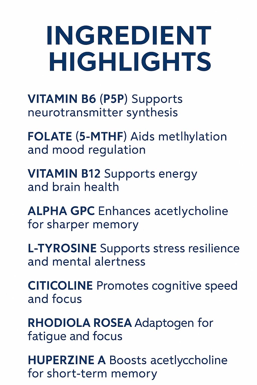 Astra Formulas Cognitive Edge Supplement to Support Motivation, Memory, and fous. Enhance Dopamine & Improve cognition.