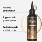 Ahuhu THICKENING Coffein Tonic (100ml) - Strengthening Scalp Treatment With Organic Caffeine & Rice Starch, Hair Thickening & Volumizing Tonic For Men & Women, Vegan Hair Tonic