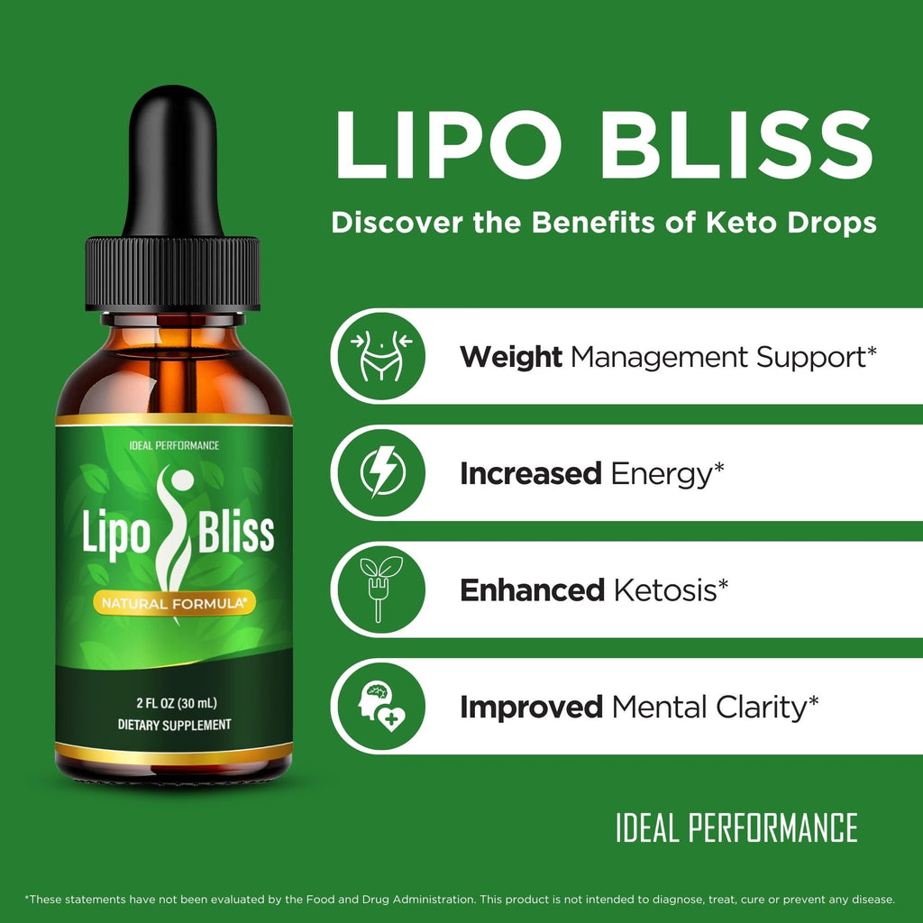 IDEAL PERFORMANCE Lipobliss Drops, Lipo Bliss Droppers Reviews (1 Pack)