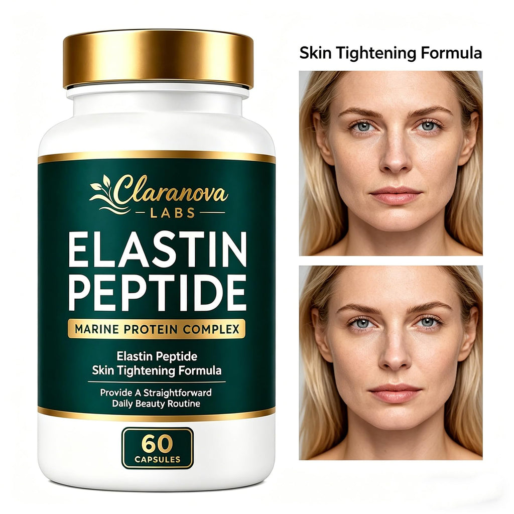 Keikeyo Elastin Peptides, Elastin Peptide Skin Tightening Formula, Marine Protein Complex, Daily Nutritional Support for Skin 60 Count (1pcs, 1)