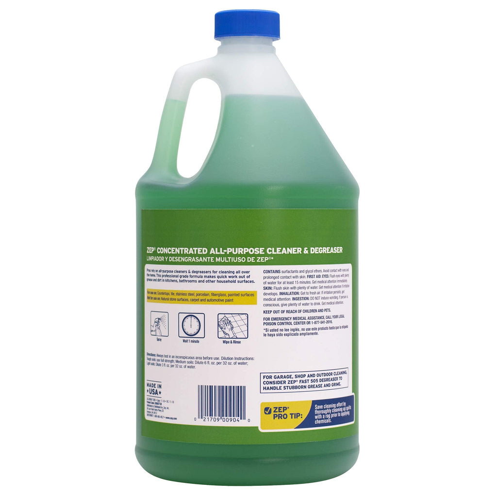 Zep All-Purpose Cleaner and Degreaser - 1 Gallon (1 Unit) ZU0567128 - Industrial Cleaner for Business, Household Used in Kitchen, Countertops, Appliances, Walls and Floor Surfaces (Pack of 3)