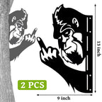 2 Pack 13 Inch Bigfoot Yard Decor, Funny Metal Sasquatch Signs