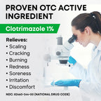 SimplyVital 1% Clotrimazole Antifungal Cream - Treats Most Athlete's Foot, Jock Itch, Ringworm - Athletes Foot Treatment Anti Fungal Cream for Skin, Ring Worm Medication for Humans, 2oz