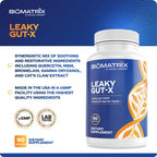 BioMatrix Leaky Gut Repair Supplement w/Glutamine, Quercetin, Cat's Claw, MSM, SIBO, Prebiotic Support, Intestinal Barrier Revive for Men and Women | 60-Day Supply – Leaky Gut-X