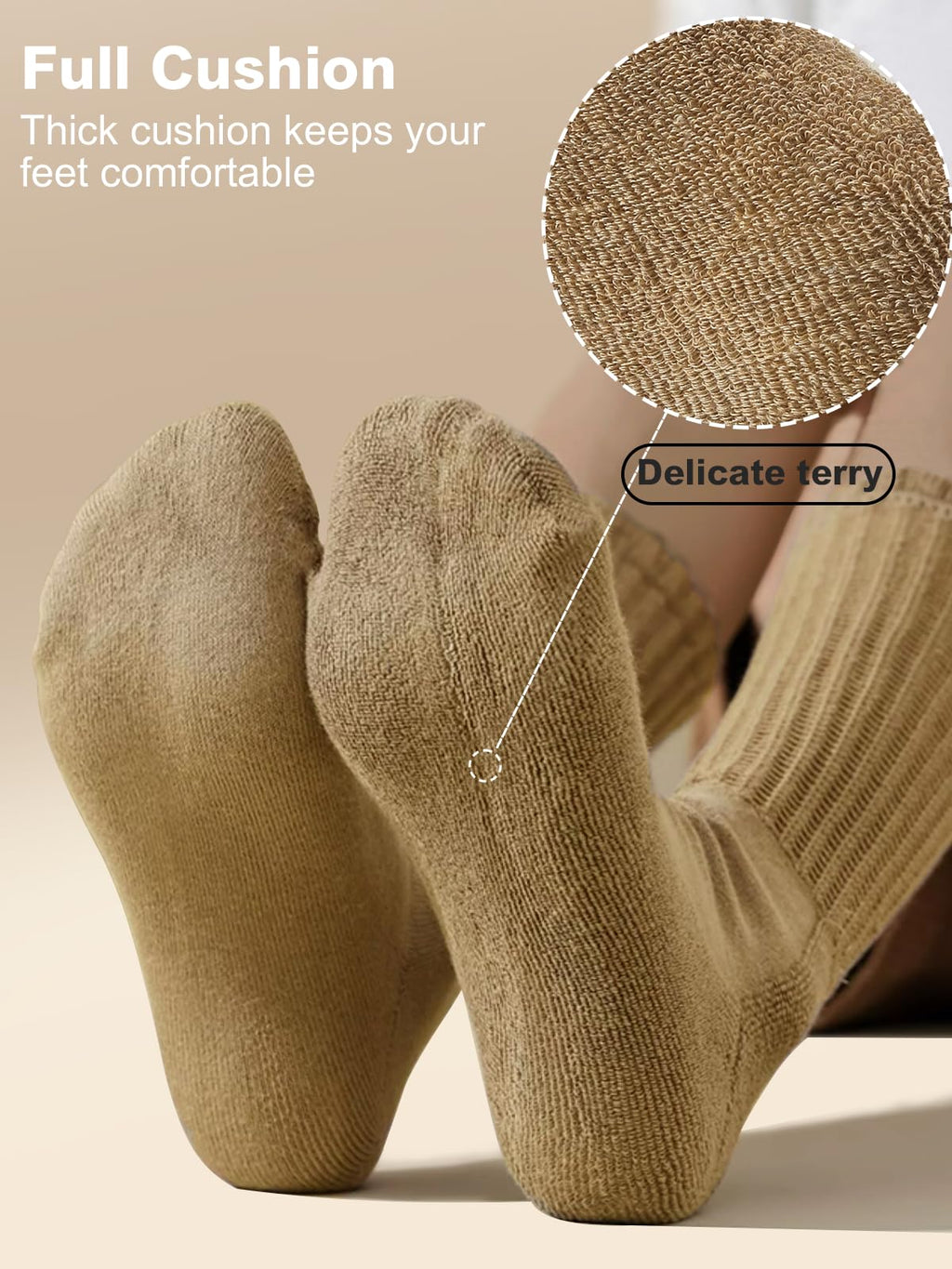 HAVE A TREE Women's Slouchy Crew Socks Cushioned Scrunch Boot Sock 6Mix