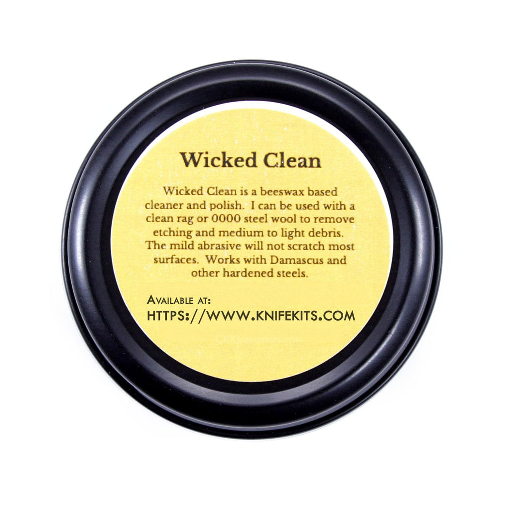 WICKED CLEAN - (2.0 oz.) - Cutting Edge Knife Cleaner - For Stainless Steel, Carbon Steel, and Damascus Steel - 100% Organic & Food Safe - (USA Made) – Cleans & Protects