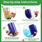 Sunroda Lint Rollers Pet Hair Value Pack of 500 Sheets, Extra Sticky Lint Remover for Dog & Cat Fur, Clothes, Furniture, Couches Reusable Rollers for Fuzz, Fluff & Hair (Blue, 2 Count / 500 Sheets)