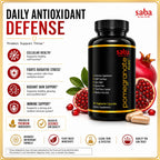 Saba Pomegranate Plus™ | Premium Longevity Support with AstaReal® Astaxanthin & Pomegranate Extract | Advanced Antioxidant Support for Healthy Aging, Cellular Protection & Daily Vitality | 60 Capsules