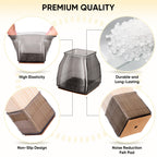 BALEINE Silicone Chair Leg Floor Protectors, Stool Leg Protectors Cap, Chair Leg Caps for Hardwood Floors (Black-32pcs, Square L)