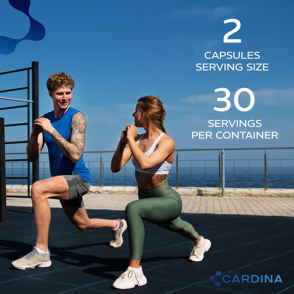 CARDINA B12 Vitamins for Women and Men - Brain Supplements for Memory and Focus with Thiamine B1 Supplement and COQ10 - Brain Memory Support - Non-GMO and Vegan B12 Supplement, 60 Ct