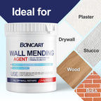 17.2oz Drywall Patch Repair Kit - Professional All-in-1 Tool Set (Scrapers/Sanding Sponge/Texture Sponge/Gloves/ Aluminum Patches/Putty Knife) for Fast Wall Hole Repair