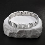 VNOX Mens Silver Bracelet Inoxidable Metal Stainless Steel Link Chain Bracelets Elegant Jewelry Gifts for Men Dad Husband,Adjustable