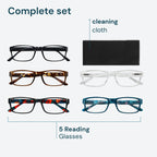 Gaoye 1.5 Professional Reading Glasses for All Day - Computer Readers with Blue Light Protection - Value Pack