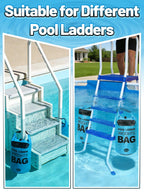 Heavy Duty Pool Ladder Weights - 40lbs Fillable Universal Sand Bags Step Anchors, 500D PVC Waterproof Tear-Resistance Foldable Sandbags for Above Ground Swimming Pools Stair Entry Systems, 2 Pack