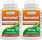 Best Naturals Horsetail 440 mg 180 Capsules (180 Count (Pack of 2))