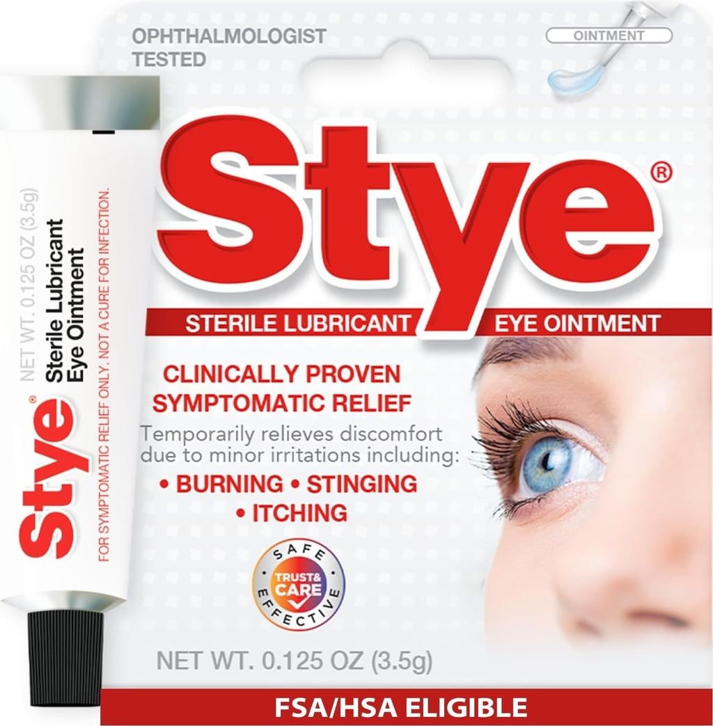 Stye Sterile Lubricant Eye Ointment, Eye Symptom Relief, 0.125oz