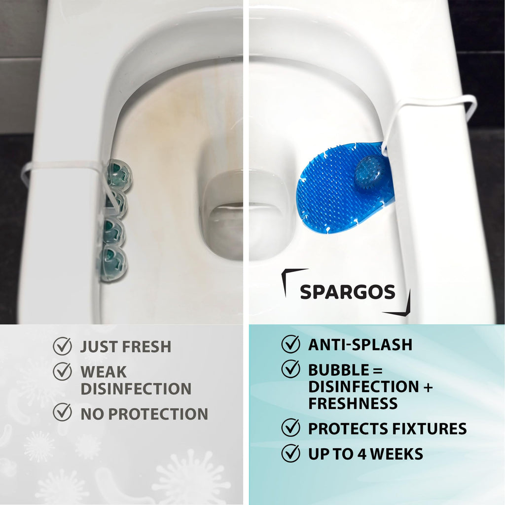 Spargos Rim Hanger Toilet Bowl Cleaner, 12 Pack Ocean Breeze