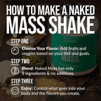 NAKED Vegan Mass - Vanilla Vegan Weight Gainer - 1,230 Calories, NSF Certified, Non-GMO, Soy & Gluten Free, No Artificial Ingredients - 8LB Bulk - 11 Servings