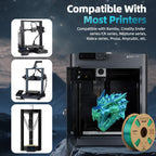 AICOPYTO Dual Color Silk PLA 3D Printer Filament 1.75mm, Dual Color 2-in-1 Green-Blue Silk Filament 1KG Spool (2.2lbs) Dimensional Accuracy Probability +/- 0.02mm Fits Most FDM 3D Printers, Blue-Green