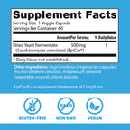 Doctors Best EpiCor Immune Support Postbiotic Supplement - 500 mg Dried Yeast Fermentate Per Capsule, Immune & Gut Health Support for Men & Women, Non-GMO, Gluten Free, Vegan - 60 Veg Caps