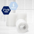 MED PRIDE Transparent Surgical Tape,2 in x 10 yd,Hypoallergenic,6-Pack