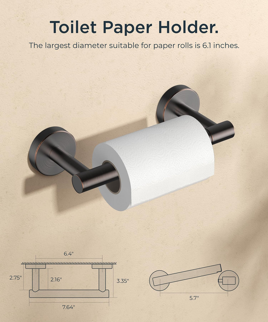 FORIOUS Commercial Toilet Paper Holder Wall Mount Bathroom Tissue Holder