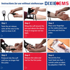 Dixie Ems Deluxe Aneroid Sphygmomanometer Blood Pressure Set W/Adult Cuff, Carrying Case and Calibration Tool - Navy