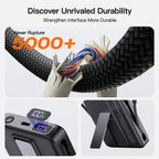 Magnetic Portable Charger 10000mAh, 22.5W Power Bank with Built in Cable