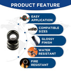 Rubber Grommets kit for Wiring- 205pcs Assorted in 9 Sizes 1",1/2",1/4", 3/4", 3/8", 5/8", 5/16", 7/8",7/16 "-Waterproof & Tear Resistant Firewall Grommets Perfect for Safe Sealing in Automotive.