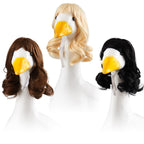 Dansydaisy 3 Pcs Porch Goose Wigs,Porch Goose Outfit Suitable for 17 Inch and 23 Inch Statue,Cute Outdoor Statue Accessories,Patio Yard Goosey Wig for Lawn Goosey Garden