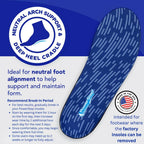 PowerStep Pinnacle Insoles, Orthotics for Plantar Fasciitis Relief, Made in USA Orthotic Insoles, Arch Support Inserts with Moderate Pronation, #1 Podiatrist Recommended (M 10-10.5, W 12-12.5)