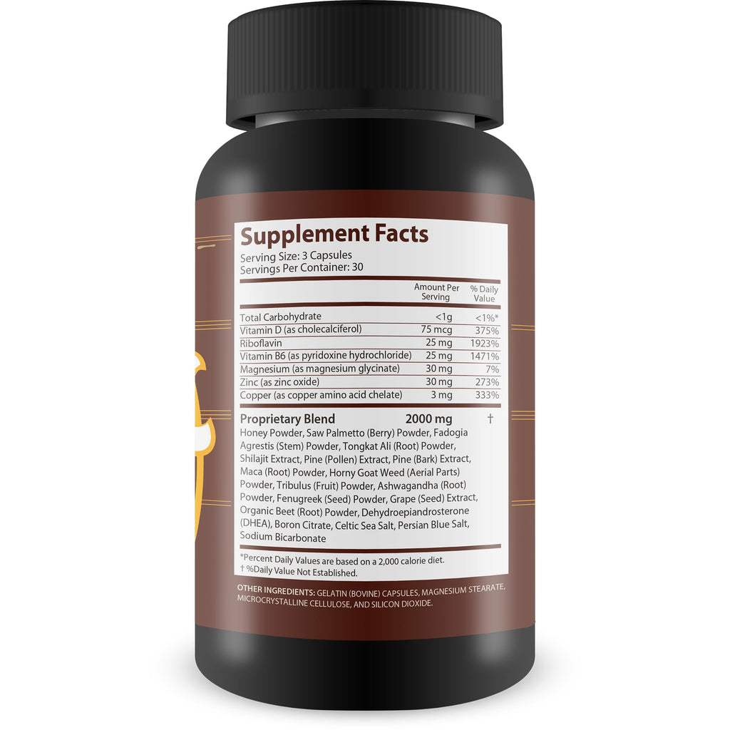 Honey Baking Soda Trick for Men - Our Best Natural Prostate Supplements for Men - Natural Prostatitis Treatment - Ultra Alpha Honey Prostate, Blood Flow, & Boost Trt Stamina Support