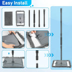 Wall Cleaner Mop with Long Handle, Wall Dust Cleaning Mop for Washing Walls with 2 Microfiber Reusable Pads,Floor Dry Wet Dust Mops for Wall Washer, Floor,Ceiling Cleaner