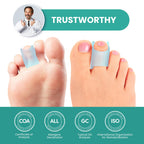 Welnove Hammertoe Corrector - 6 PCS Toe Splints Realign Bent, Curled, Crooked, Claw, Hammer Toes - Toe Straighteners for Men and Women, FSA or HSA eligible - Blue