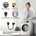 WELLUCK 1.5FT 3 Prong to 4 Prong Dryer Adapter, 3 to 4 Prong Dryer Plug Adapter, 4 Prone Dryer Outlet Adapter, 14-30P Male to 10-30R Female Receptacle for Old Clothes Dryer Converter, 30A, 250V