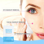100 Pack Individual Makeup Remover Wipes Bulk,Individually Wrapped Face Cleansing Wipes, Travel Makeup Remover Cloth for Travel Hotel Skin Care Face Cleansing