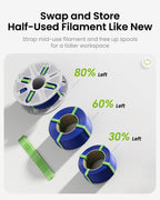 MarsWork PLA Basic, Pre-Dried Filament with Quick-Swap Reusable Spool 1kg (2.2lbs), 1.75mm 3D Printing Filament, Compatible with Bambu Lab 3D Printers – Orange